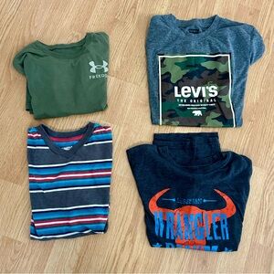 Boys shirts mixed lot of 4 Levi/wrangler/under Armour/arizona size medium/large
